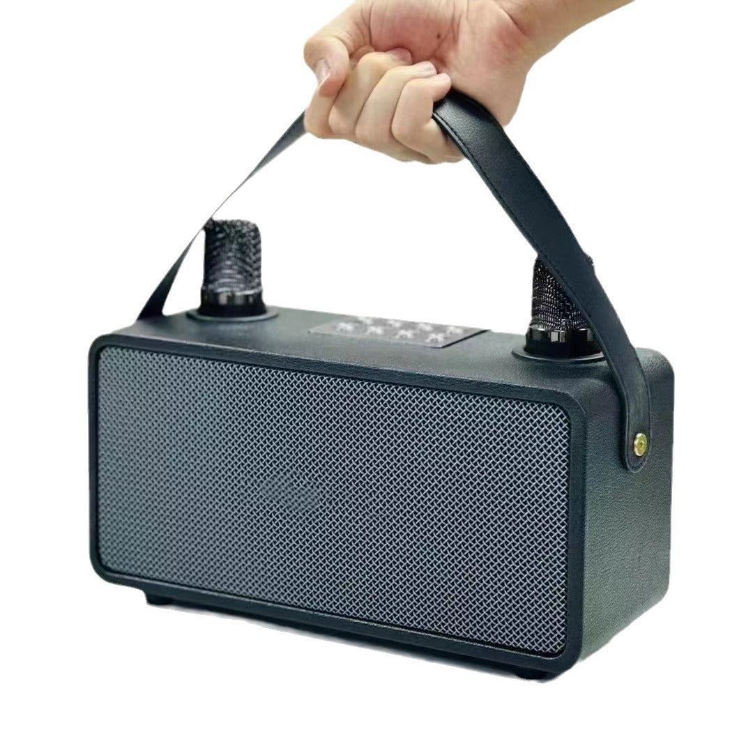 Bluetooth Speaker High-power Wireless Household Outdoor Portable Microphone Integrated Karaoke 0 - Tophatter Daily Deals