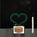3D Acrylic Board Handwriting Message Board LED Light Style6 Wood grain A 0 - Tophatter Daily Deals