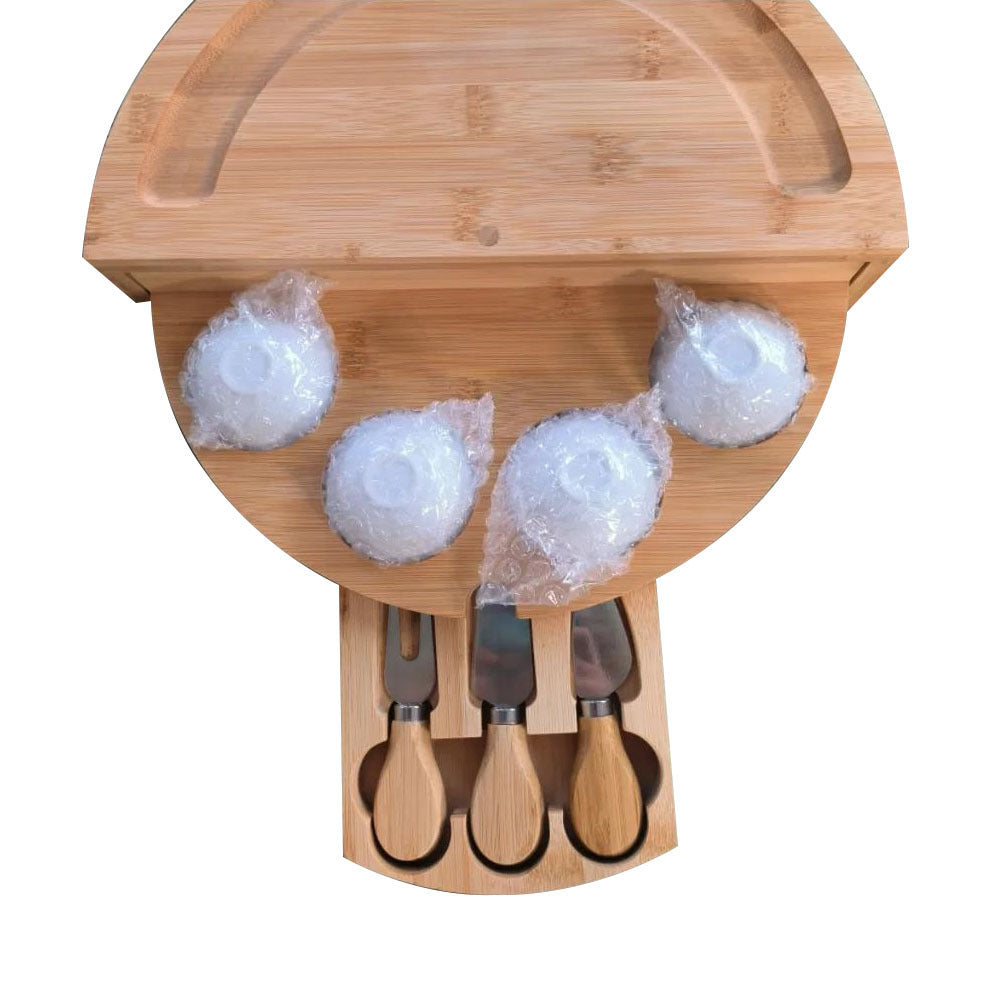 Bamboo Foldable Cheese Board Original color 0 - Tophatter Daily Deals