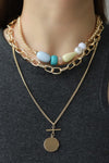 Triple-Layered Iron Necklace Necklaces - Tophatter Daily Deals