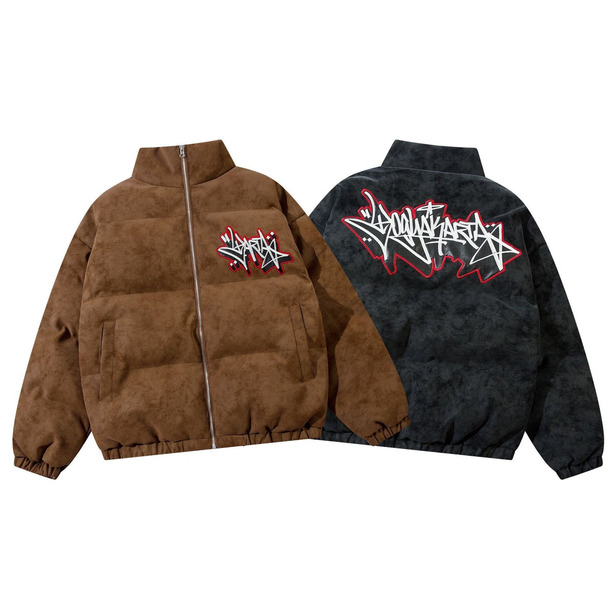 Insulating Men's Padded Jacket - Boxy Cut, Suede PU, Urban 3D Changing Face Moving Picture Frame - Tophatter Daily Deals