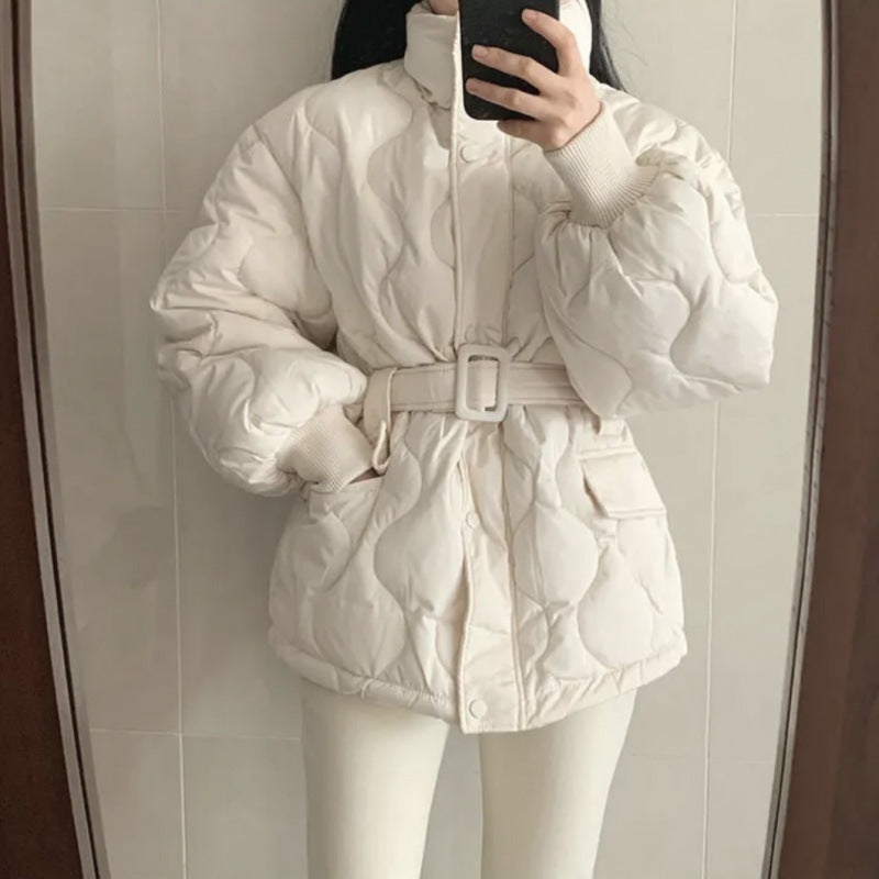 Insulating Cozy Women Quilted Coat - Oversized Cotton Winter 3D Changing Face Moving Picture Frame - Tophatter Daily Deals