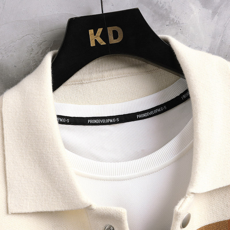 Soft Mens Cardigan Jacket - Relaxed Lapel, Polyester Casual 3D Changing Face Moving Picture Frame - Tophatter Daily Deals