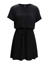 Round Neck Short Sleeve Dress Casual Dresses - Tophatter Daily Deals