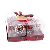 Christmas Wreath Scented Fragranced Candle Pot Ornament ~ Xmas Table Centrepiece Decoration ~ Red Wax - Spiced Apple & Cinnamon Scented Candle - Tophatter Daily Deals