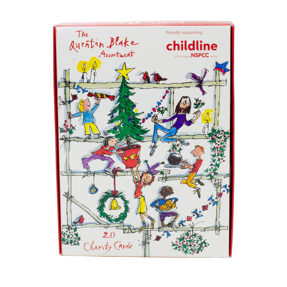 Quentin Blake Charity Christmas Cards | Box of 20 Christmas Cards with 5 Designs Greeting Card - Tophatter Daily Deals