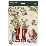 Christmas Wellies Traditional Picture Advent Calendar, 24 Door Calendar, 32.5cm Advent Calendar - Tophatter Daily Deals