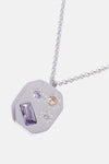 Inlaid Zircon Pendant Stainless Steel Necklace Necklaces - Tophatter Daily Deals