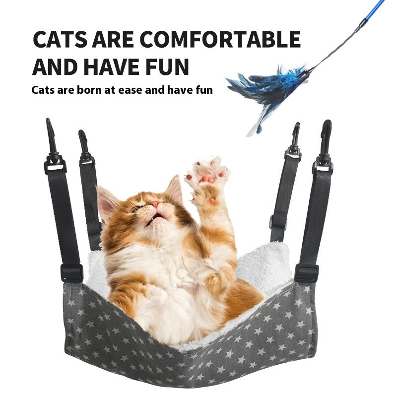 Lamb Fleece Cat Hanging Beds Pets Cage Hammock Bed For Kitten Hanging Seat Indoor Durable Winter Cat Bed Kitty Nest Puppy Cushion Pet Products Pet Beds - Tophatter Daily Deals