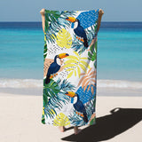 Absorbent Quick-drying Microfiber Bath Towel For Swimming Jungle parrot 180x90CM 0 - Tophatter Daily Deals