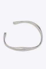 Stainless Steel Open Bracelet Silver One Size Bracelets - Tophatter Daily Deals