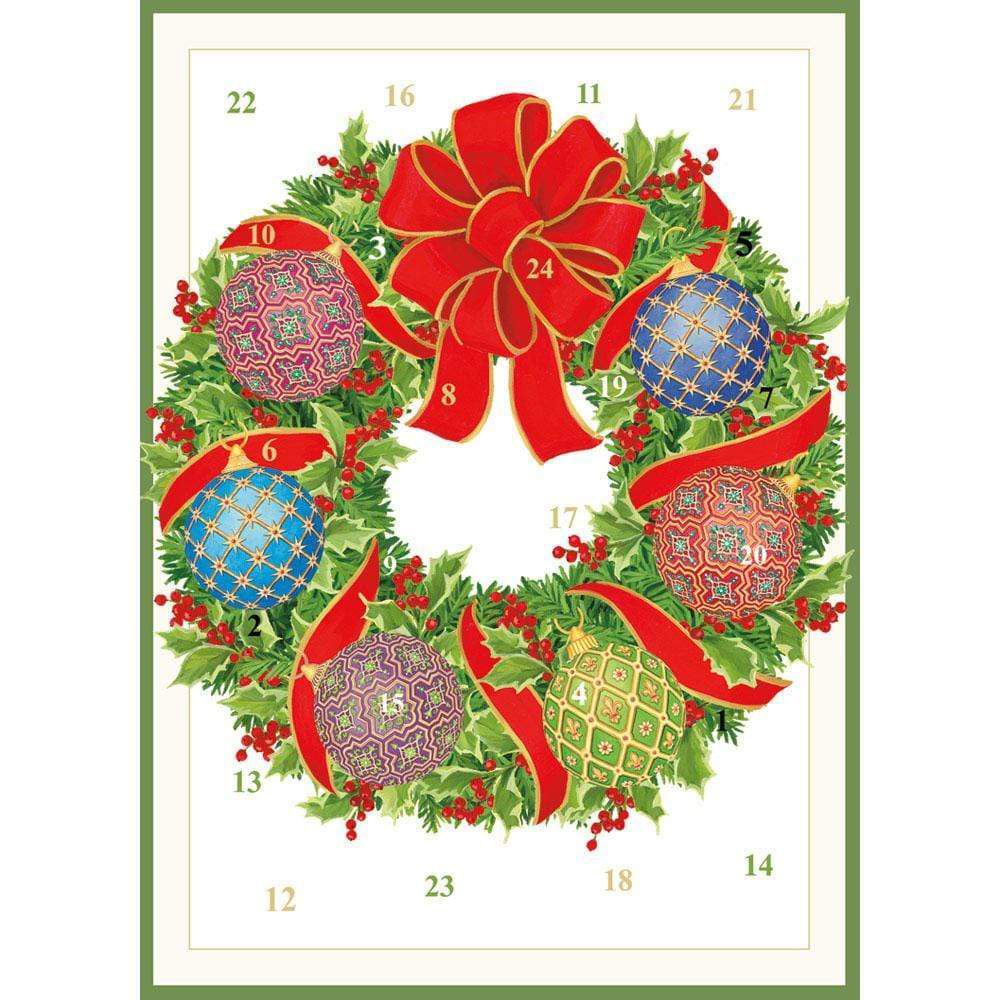 Imperial Wreath Advent Calendar Card with Envelope | Christmas Advent Calendar Advent Calendar - Tophatter Daily Deals