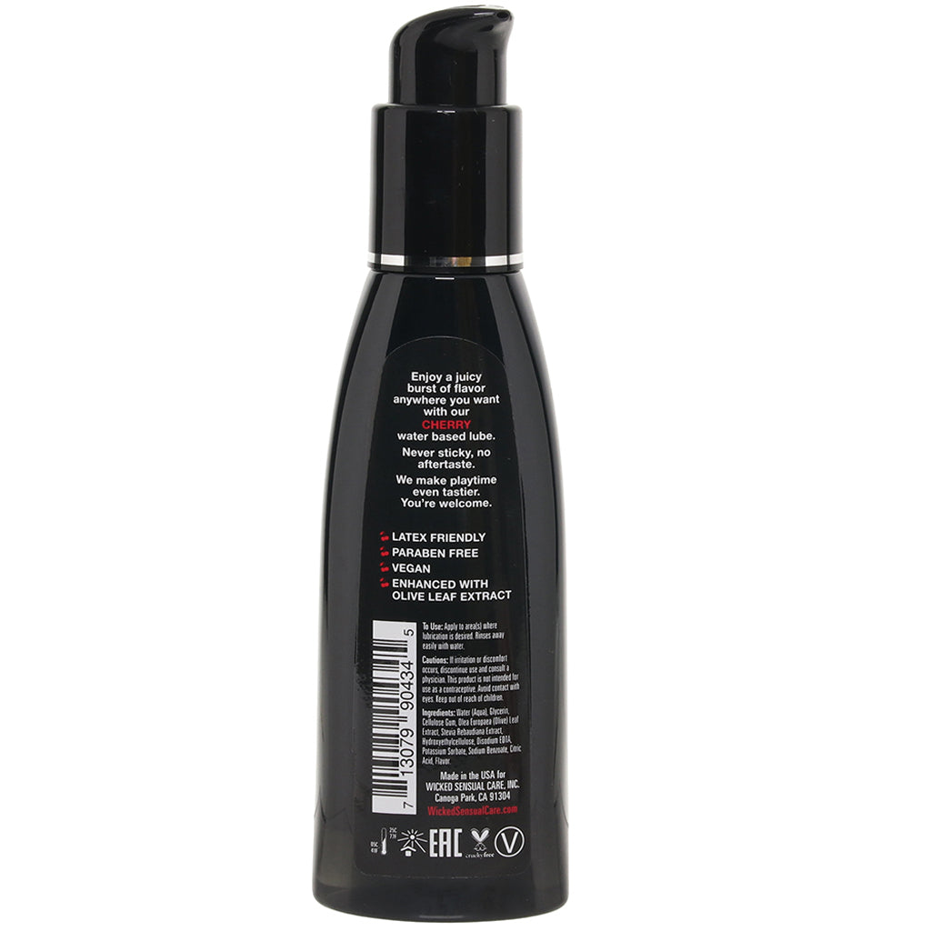 Aqua Flavored Lube 4oz/120ml in Cherry - Tophatter's Adult Products Lubes and Lotions > Flavored Sex Lubes - Tophatter Daily Deals