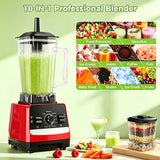 Professional Countertop Blender - 68 oz (2L) Jar Plus Grinder Cup, Variable Speed and Pulse, Red Kitchen Appliances - Tophatter Daily Deals