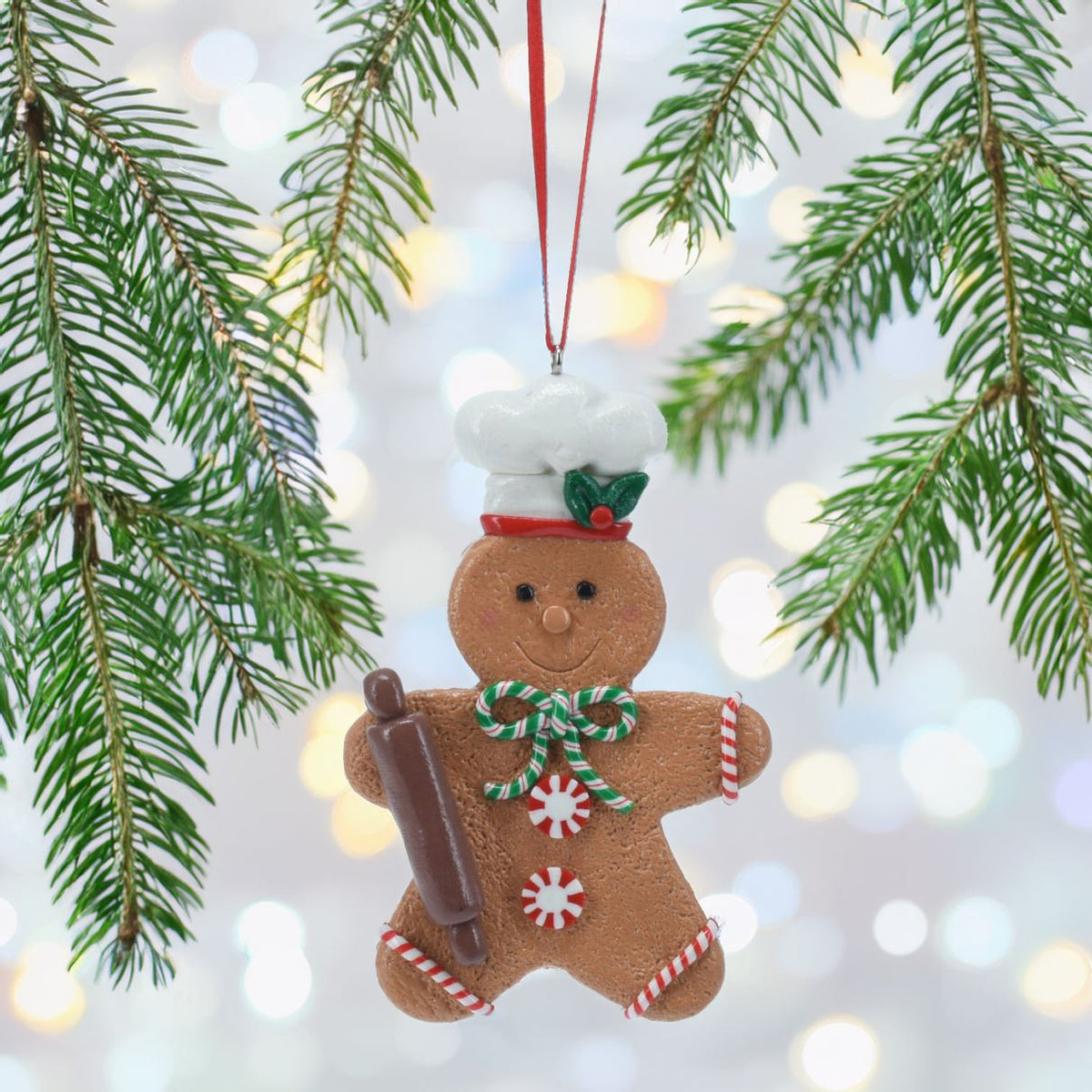 Gingerbread Cookie Christmas Bauble | Christmas Tree Hanging Decoration - 10cm Baubles - Tophatter Daily Deals