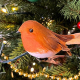 Clip on Robin Decoration | Christmas Tree Robin Ornament with Silver Clip Tree Decoration - Tophatter Daily Deals