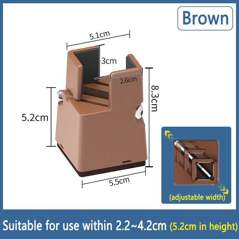 Adjustable Furniture Height Pad Brown D 2PCS 0 - Tophatter Daily Deals