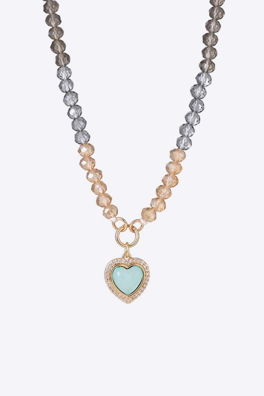 Heart Pendant Beaded Necklace Necklaces - Tophatter Daily Deals