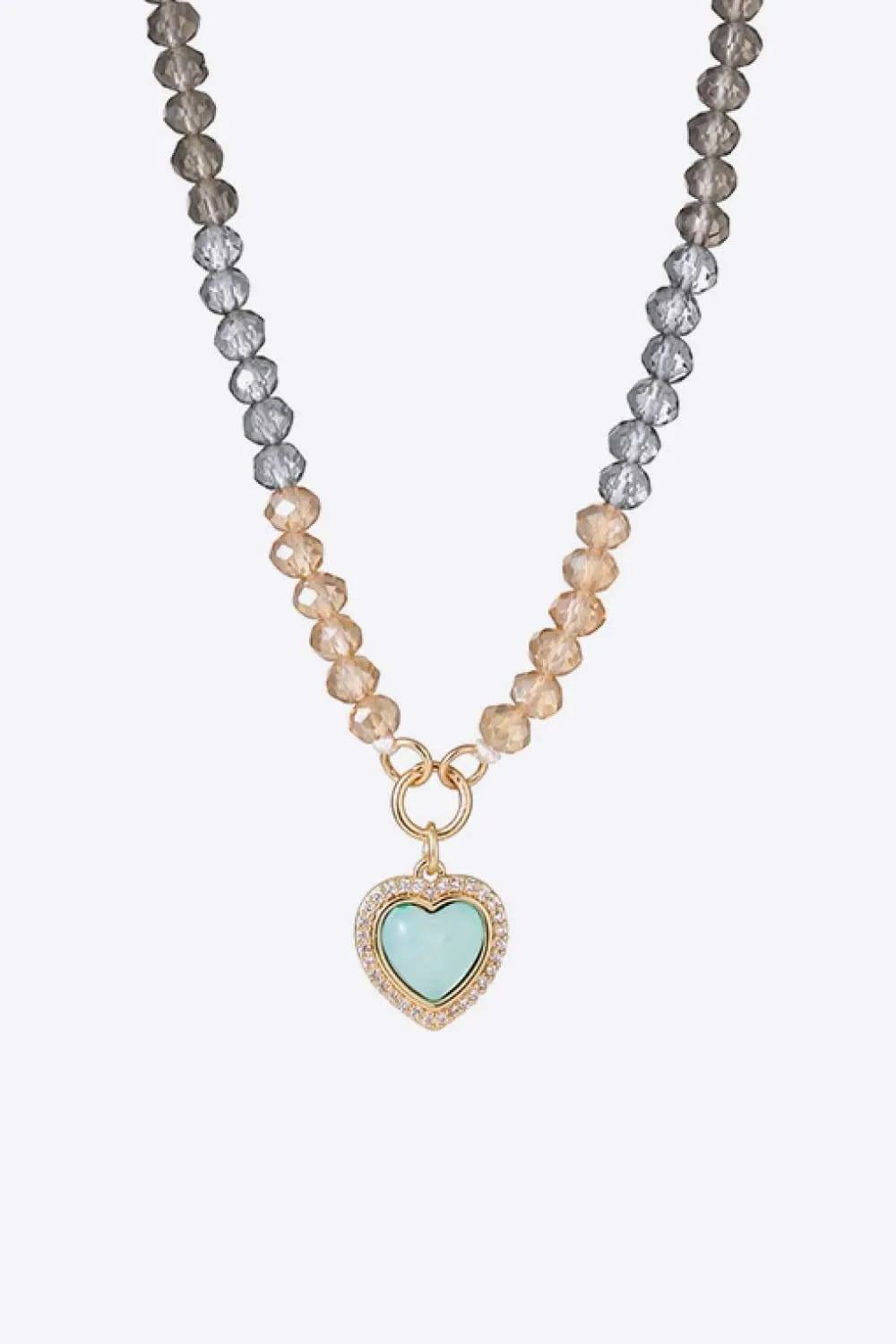 Heart Pendant Beaded Necklace Necklaces - Tophatter Daily Deals