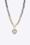 Heart Pendant Beaded Necklace Necklaces - Tophatter Daily Deals