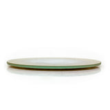 Champagne Gold Swirl Glass Glitter Coaster | Round Mirrored Candle Plate - 10cm Coaster - Tophatter Daily Deals