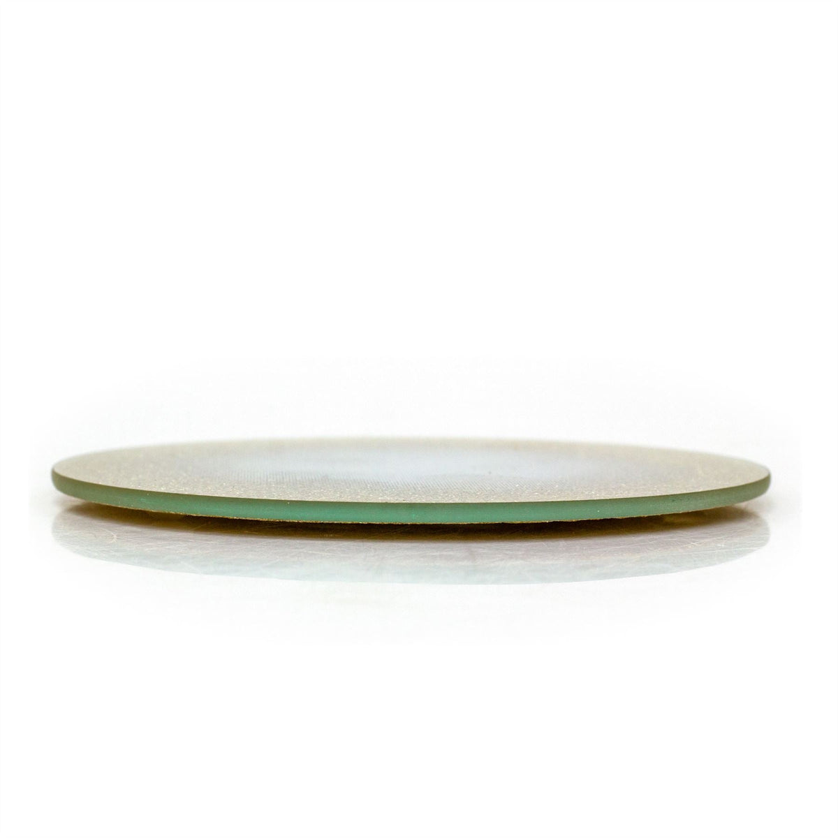 Champagne Gold Swirl Glass Glitter Coaster | Round Mirrored Candle Plate - 10cm Coaster - Tophatter Daily Deals