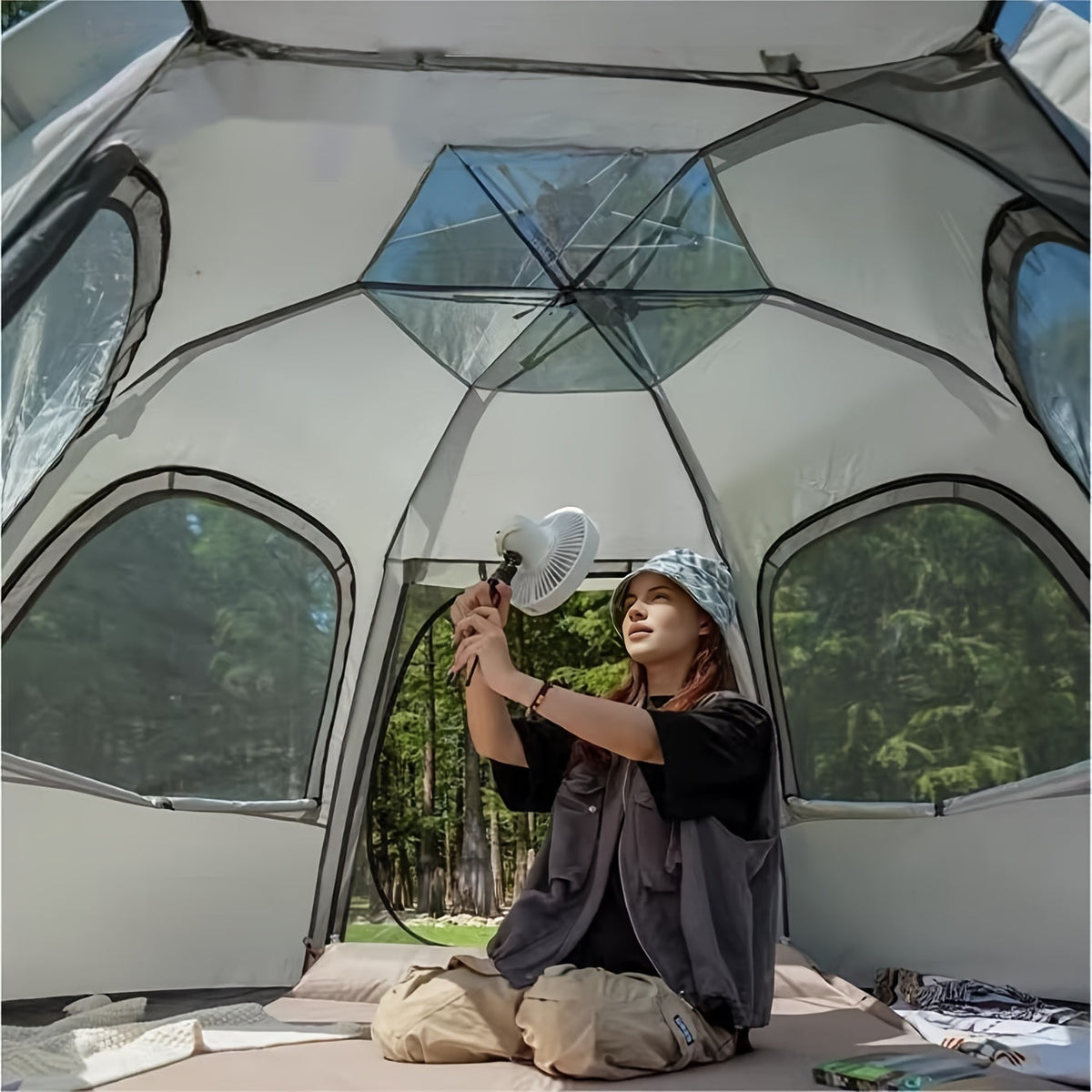 Hexagonal Quick Opening Outdoor Camping Tent 6-Person Camping & Hiking > Tents & Camp Furniture - Tophatter Daily Deals