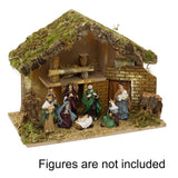 LED Traditional Wooden Nativity Stable with Lights | Christmas Nativity Scene Nativity Set - Tophatter Daily Deals