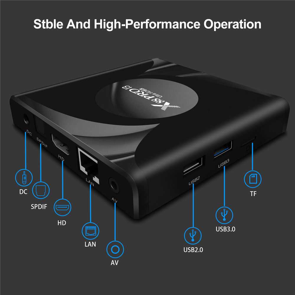 BOX TV BOX WiFi6 Bluetooth 8K X88 PRO 13 0 - Tophatter Daily Deals