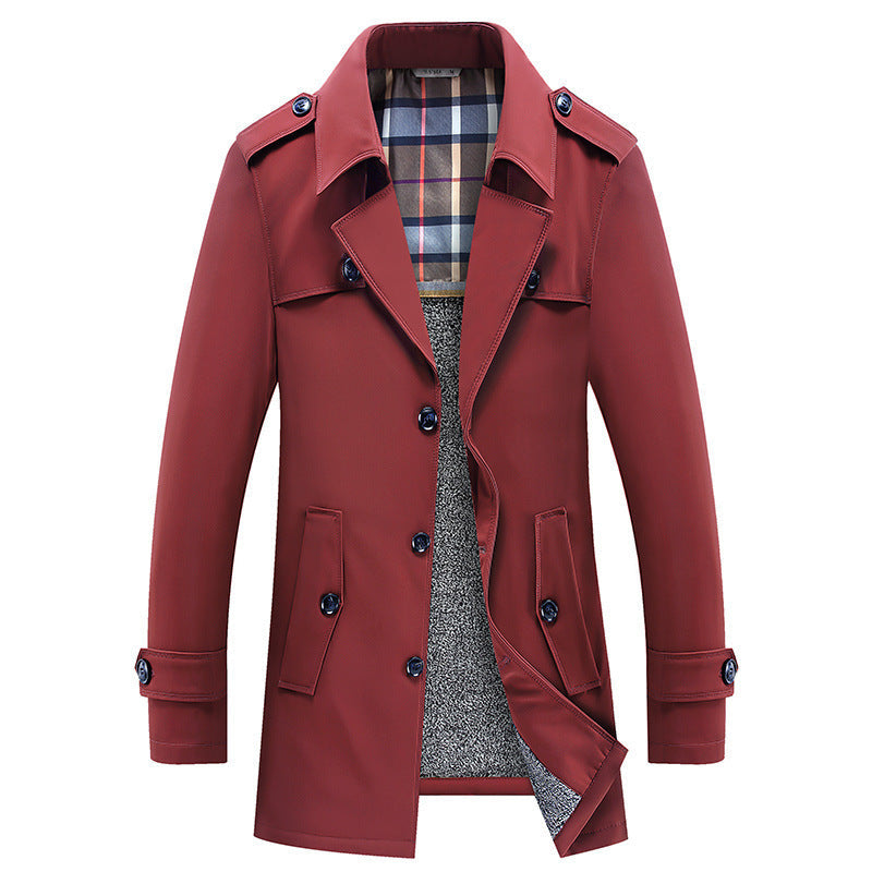 Business Winter Mid-length Winter Plus Size Jacket Wine Red 0 - Tophatter Daily Deals