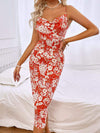 Floral Print Tie Back Cowl Neck Sleeveless Midi Dress Floral Casual Dresses - Tophatter Daily Deals