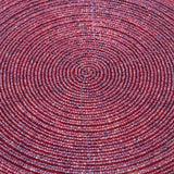 Red Beaded Glass Placemat | Round Red Kitchen Dining Table Place Mat - 30cm Placemat - Tophatter Daily Deals