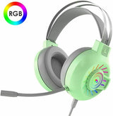 3.5mm Gaming Headset With Mic Headphone For PC Laptop Mac Nintendo PS4 Xbox One Green 5 - Tophatter Daily Deals
