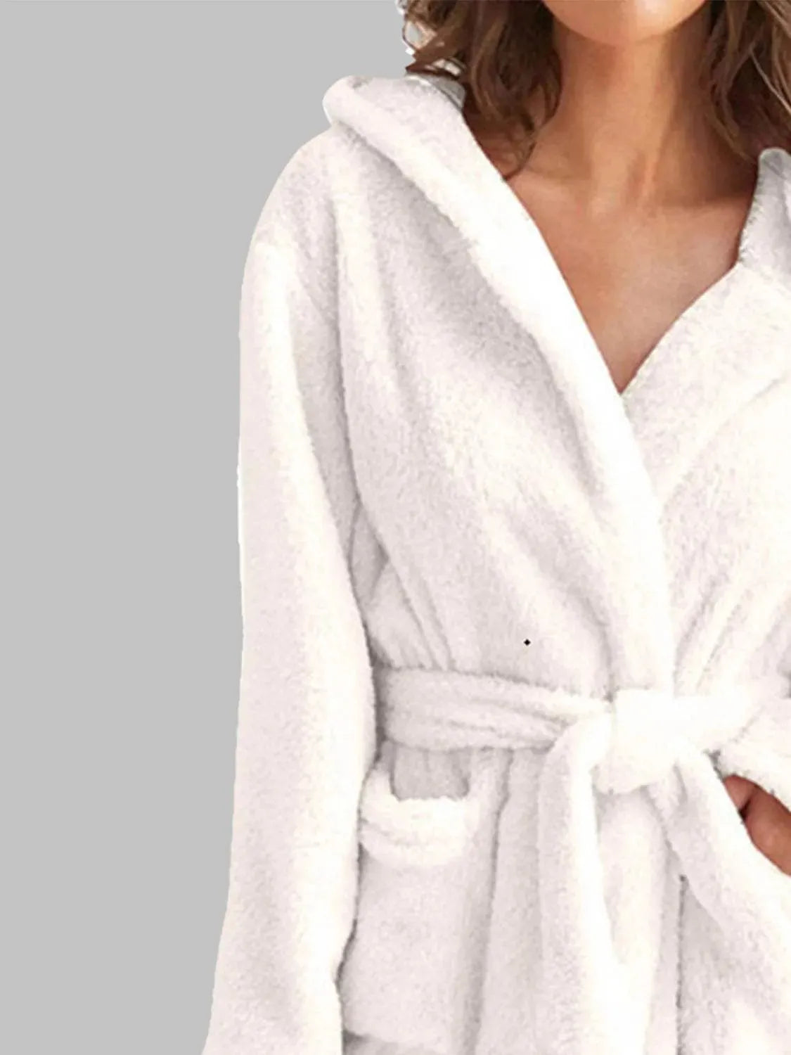 Tie Waist Hooded Robe Sleep Dresses - Tophatter Daily Deals