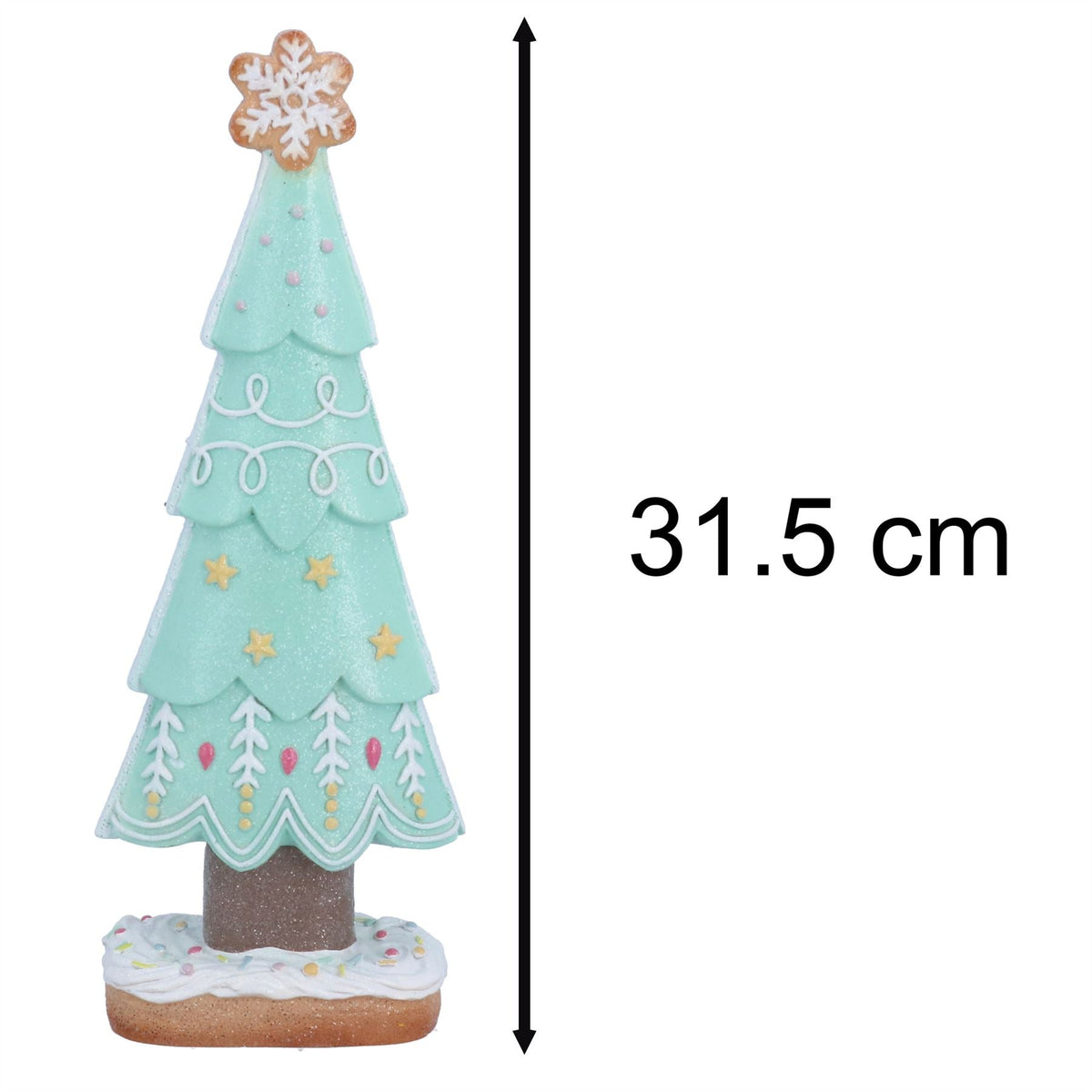 Gingerbread Christmas Tree Ornament | Pastel Green Gingerbread Tree - 32cm Ornament - Tophatter Daily Deals