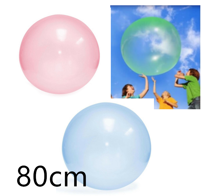 Big Inflatable Ball Children's Toy Elastic Ball Water Ball Bubble Ball Inflatable Ball 3color set 80cm 0 - Tophatter Daily Deals
