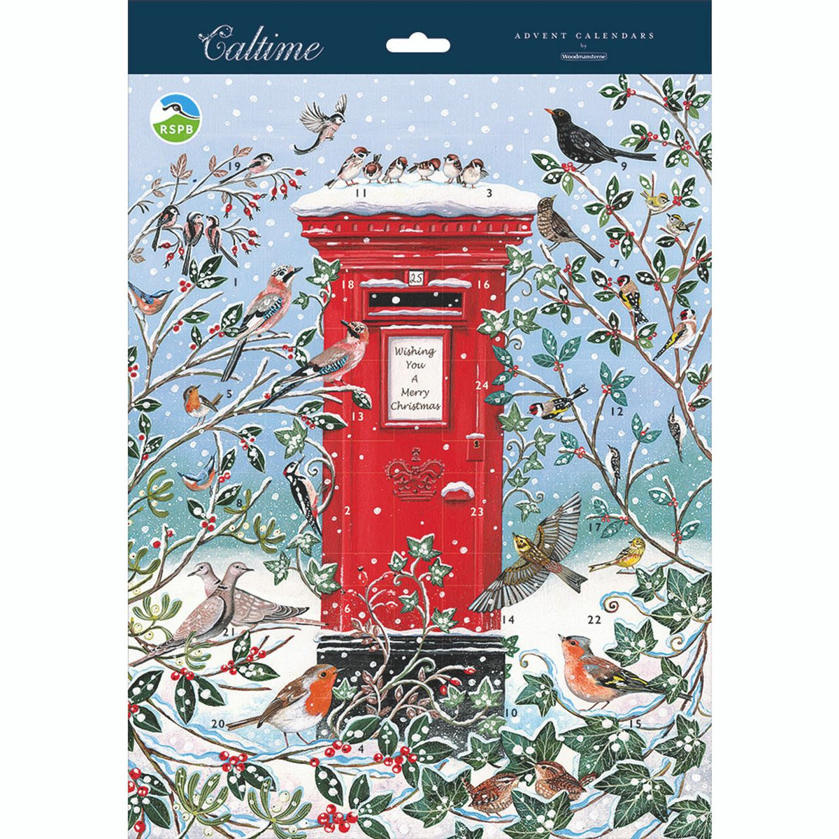 RSPB Christmas Postbox Advent Calendar | Traditional Picture Advent Calendar Advent Calendar - Tophatter Daily Deals