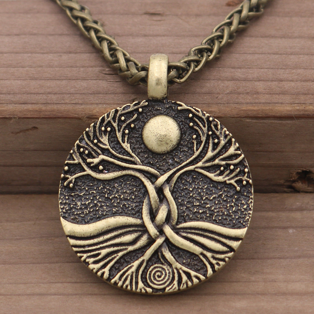 Ancient Moon World Tree Pendant European And American Fashion Jewelry 1Ancient bronze 0 - Tophatter Daily Deals