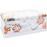Set of 3 Gingerbread Christmas Storage Tins | Festive Rectangle Nesting Tins Tin - Tophatter Daily Deals