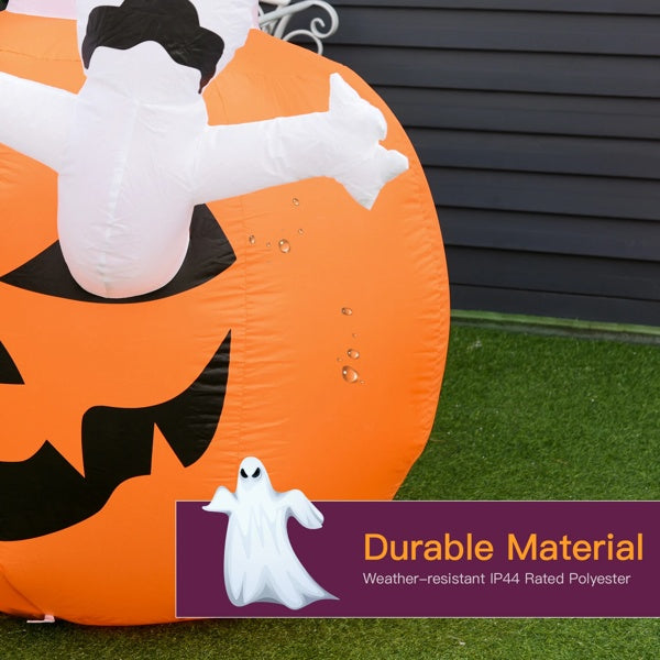 Halloween Inflatable Decoration Pumpkin With Ghosts LED 3D Changing Face Moving Picture Frame - Tophatter Daily Deals