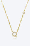 Q To U Zircon 925 Sterling Silver Necklace Q Gold One Size Necklaces - Tophatter Daily Deals