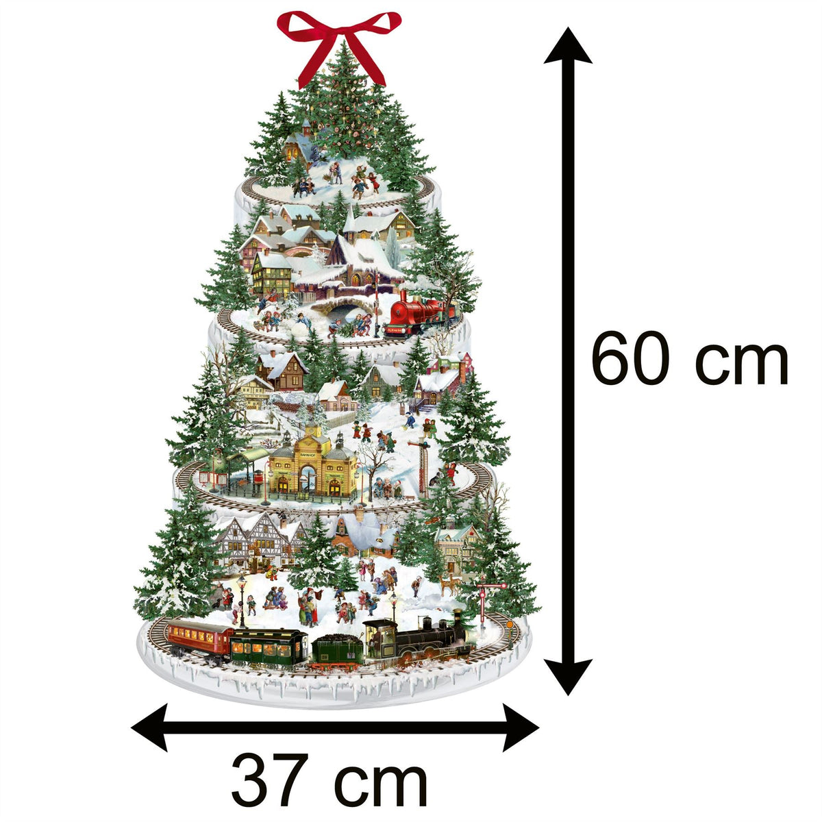 Deluxe Traditional Christmas Advent Calendar | Railway Train Advent Calendar | Alpine Village Picture Advent Calendar Advent Calendar - Tophatter Daily Deals