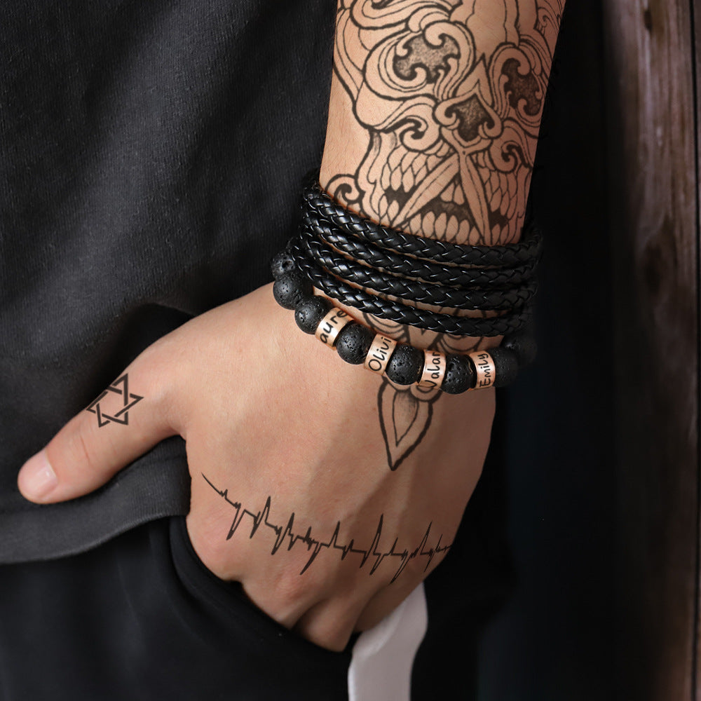 Accessories Letter Bracelet Men's Personality Lettering 7 - Tophatter Daily Deals