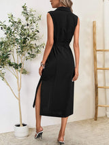 Button Up Sleeveless Midi Dress Casual Dresses - Tophatter Daily Deals