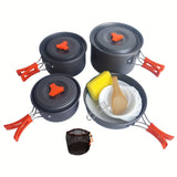 Camping Cookware Set with Kettle and Utensils Camp Cooking - Tophatter Daily Deals