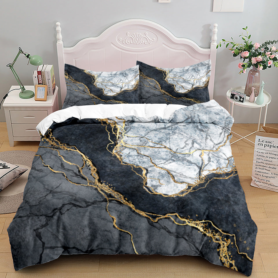 Bedding Home Textile Quilt Cover Three Piece Set J 0 - Tophatter Daily Deals