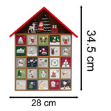 Red House Christmas Advent Calendar | Wooden Fill Your Own Advent Calendar Advent Calendar - Tophatter Daily Deals