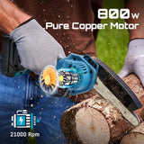6-inch Cordless Mini Chainsaw – Handheld Electric, Lightweight, Battery-Powered Home Improvement - Tophatter Daily Deals