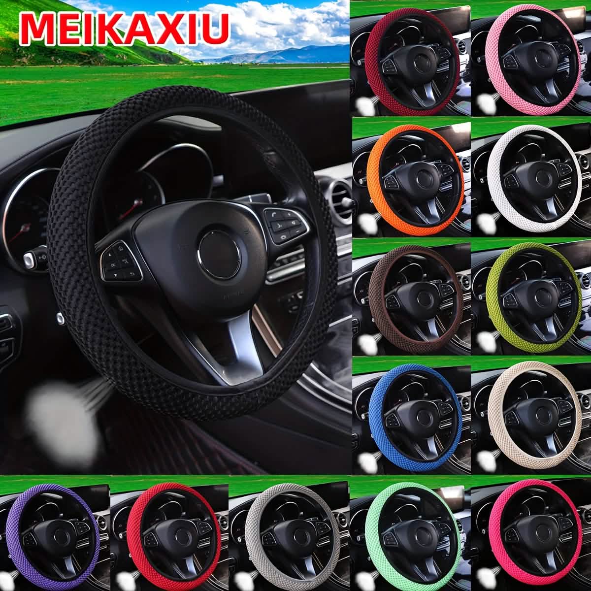 Breathable Comfortable Non-slip Mesh Steering Wheel Cover Automotive - Tophatter Daily Deals