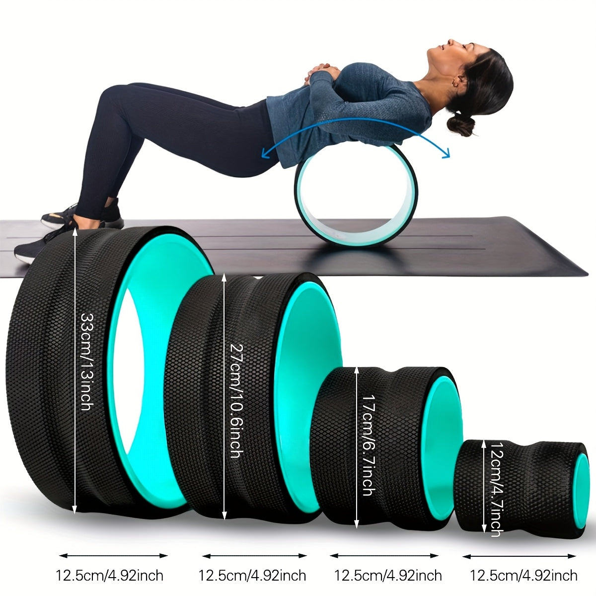 Back Stretching Yoga Wheel 4-Piece Set Sports & Fitness > Exercise, Gym & Fitness > Yoga & Pilates - Tophatter Daily Deals